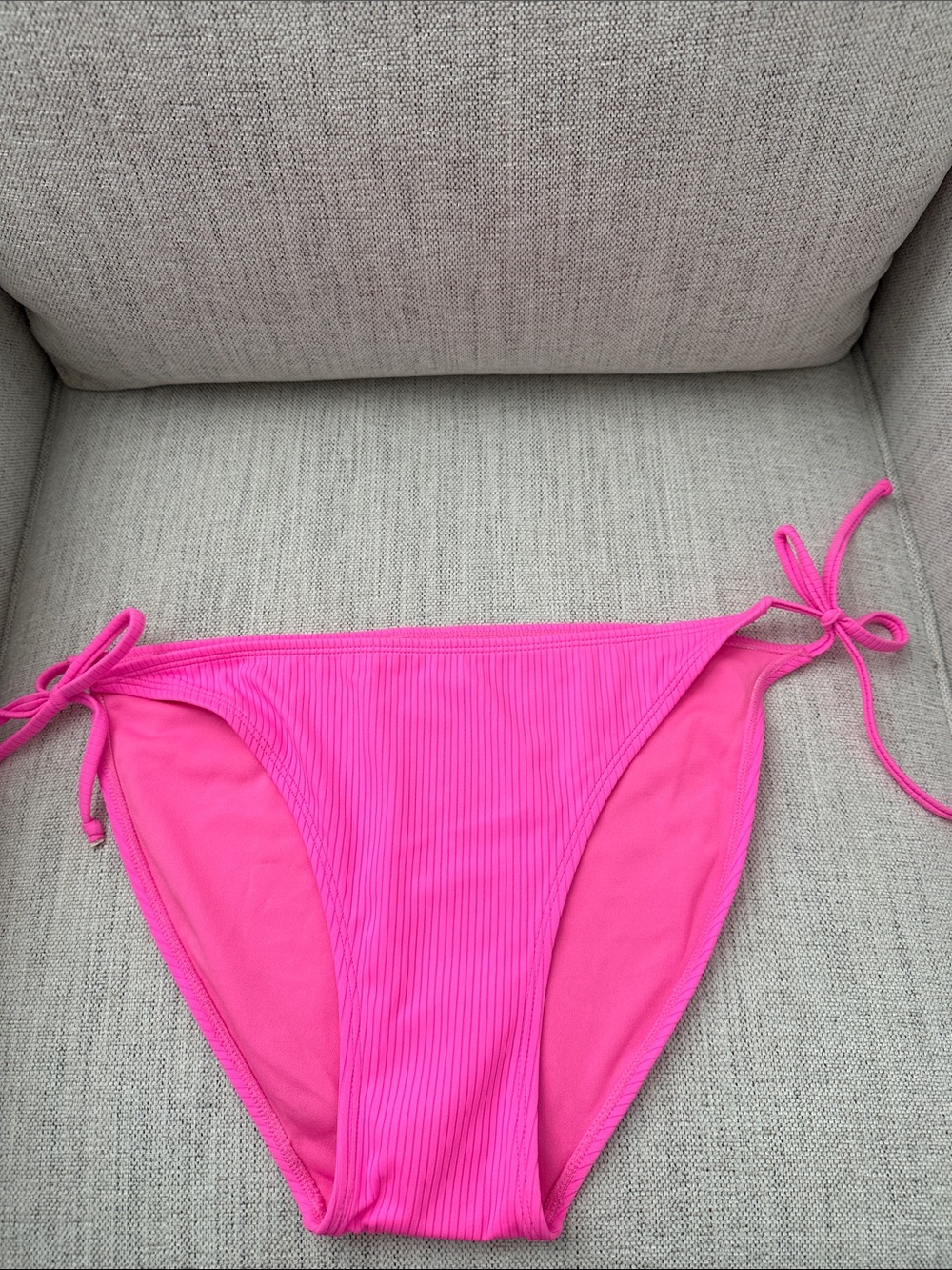 Tie-Side One-Piece Bikini Bottom - Bright Pink